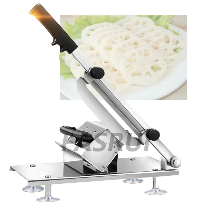 Stainless Steel Meat Slicing machine Easy-cut Frozen Beef And Mutton Manual Thickness Adjustable Meating Vegetables Slicer Gadget