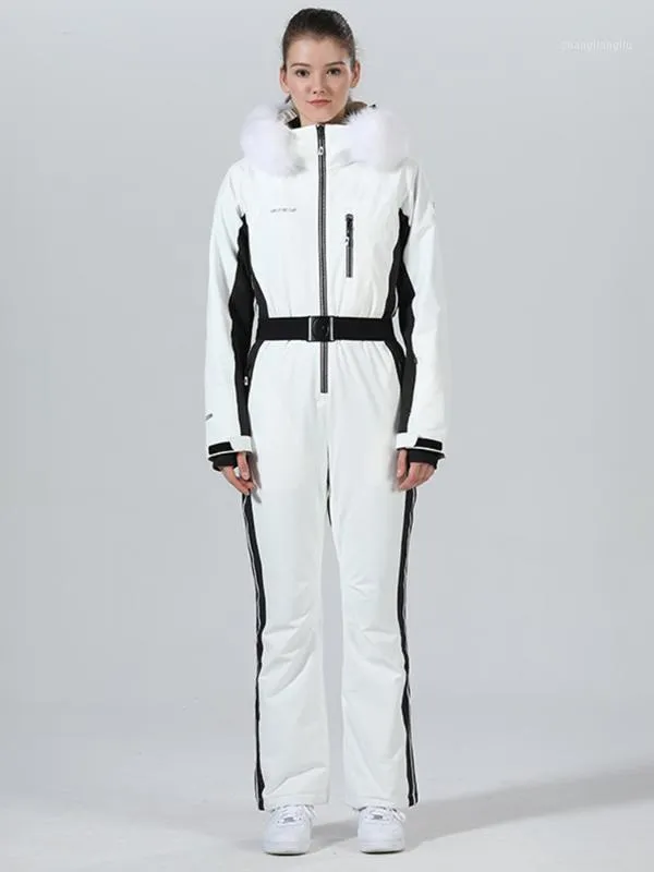 Skiing Jackets Ski Suit Women One-piece Jacket Jumpsuit Snowboard Suits Winter Sport Snowboarding Set Snow Clothes1