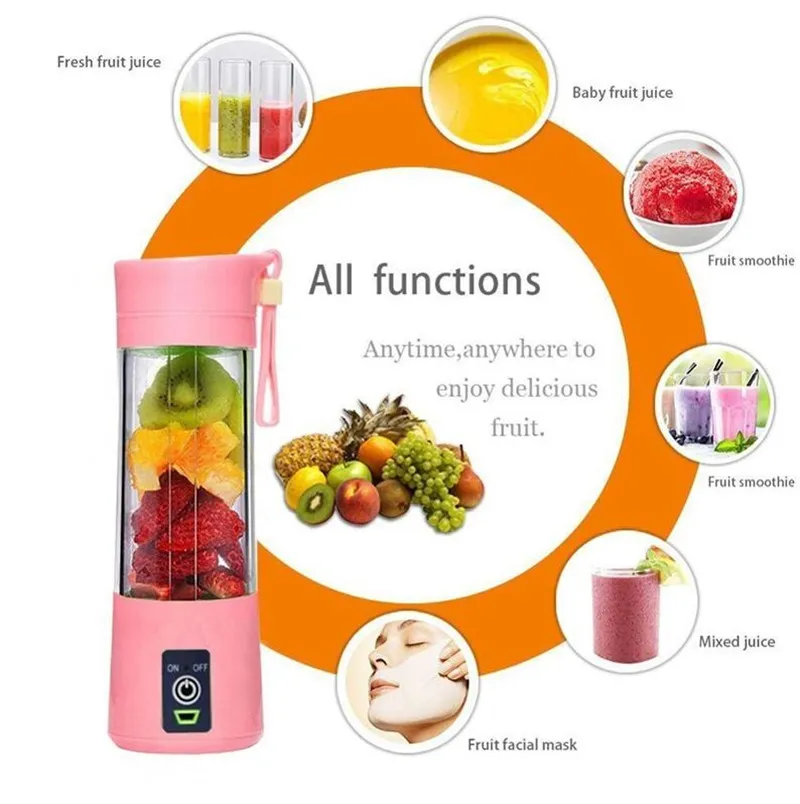 Portable Blender USB Mixer Electric Juicer Machine Smoothie Blender Mini  Food Processor Personal Blender Juice Blenders