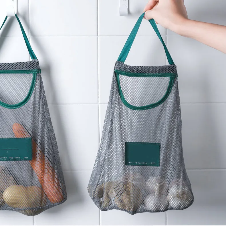 Kitchen Organization Vegetable Storage Bag Multi-purpose Creative Fruit Wall Hanging Bag Hangable Onion Garlic Kitchen Storage Bags XD24469