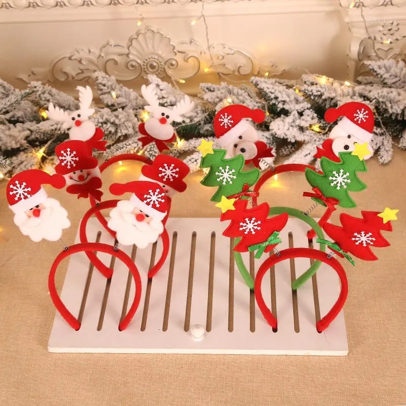 Christmas Decorations Santa Claus Headdress Head Hoop Antlers Buckle Ear Decorating Supplies Adult Children Props Party Xmas1