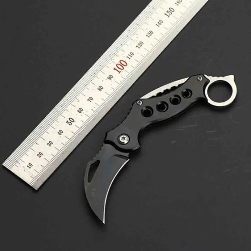 Couteau Karambit extérieur couteaux de chasse couteau à griffes tactique de survie Min poche autodéfense outil de Camping offensif porte-clés couteau