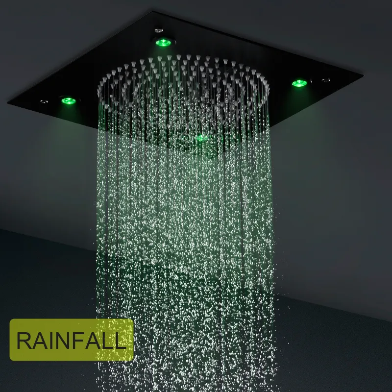 Black Thermostatic Shower Ceiling