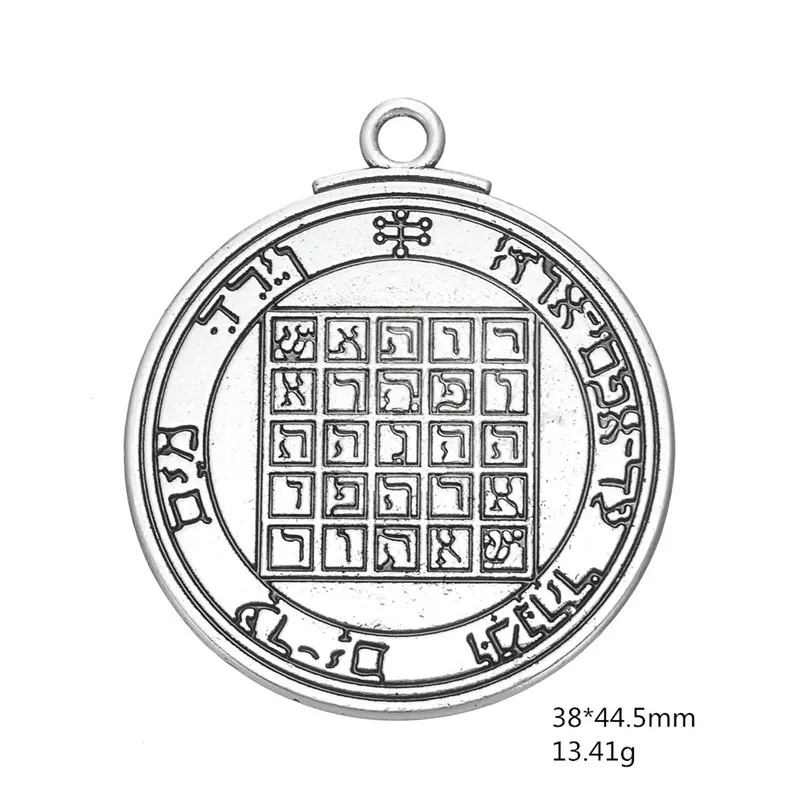 10 Teile/satz DIY Wicca Schmuck Machen Mix Pentagramm von Jupiter/Saturn Charms Talisman Schlüssel von Solomon Siegel Anhänger Kabbalah Pagan 2PCS