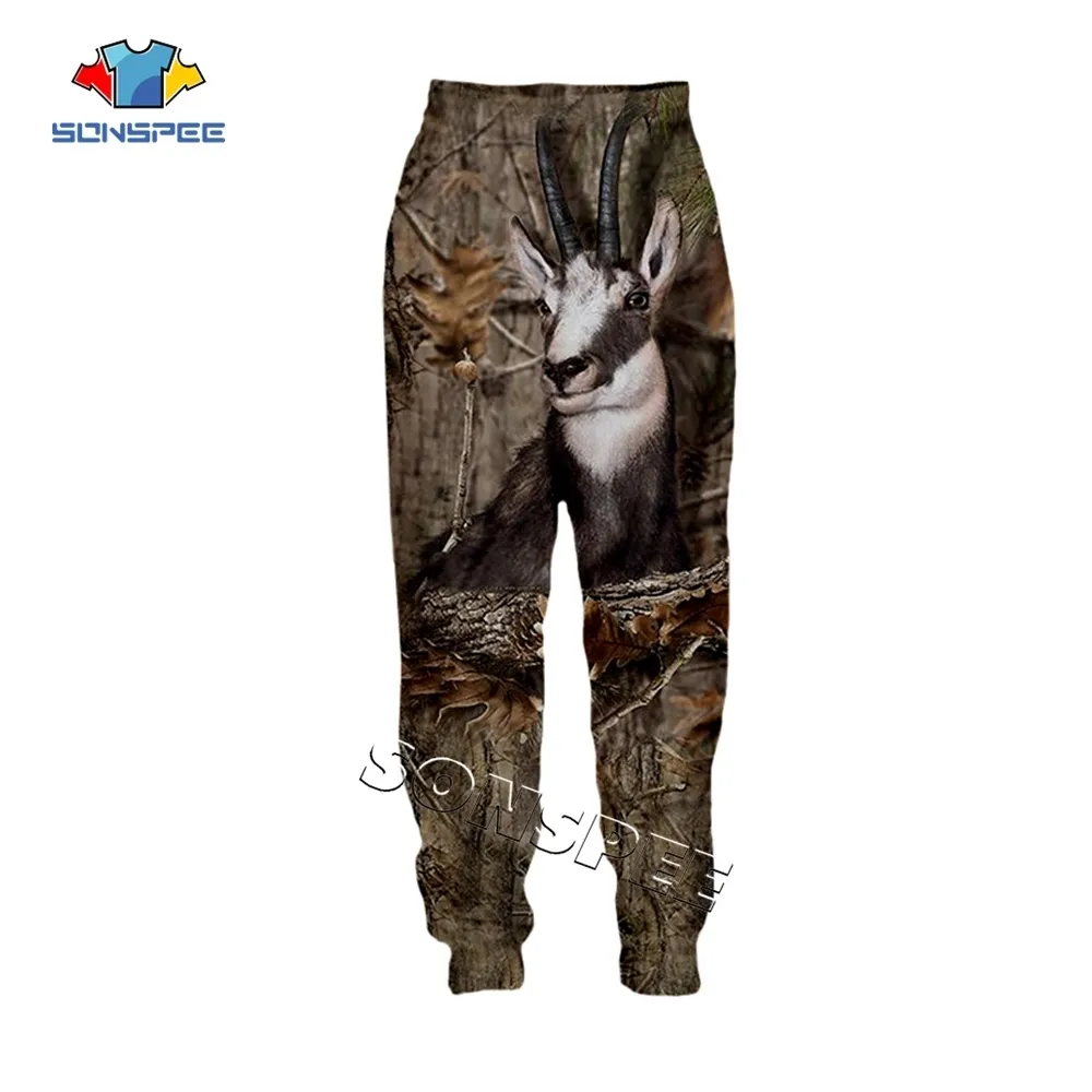 SONSPEE Animal Hunting Hunter 3D Print Harajuku Men Sweatpants Novelty Streetwear Women Fashion Casual Trousers Unisex Long Pant (7)