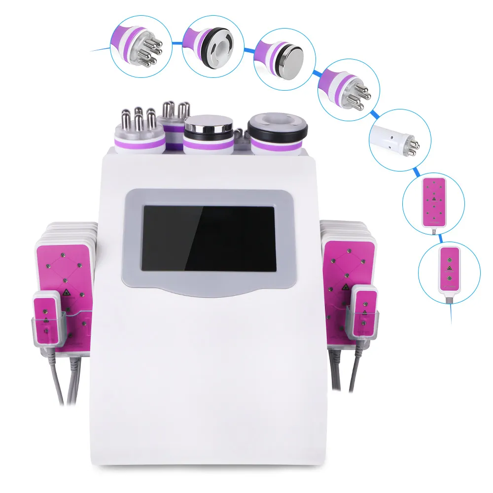 Super afslankende body vormgeven cavitatie vacuüm bipolaire tripolaire multipolaire rf laser slanke diode laser machine