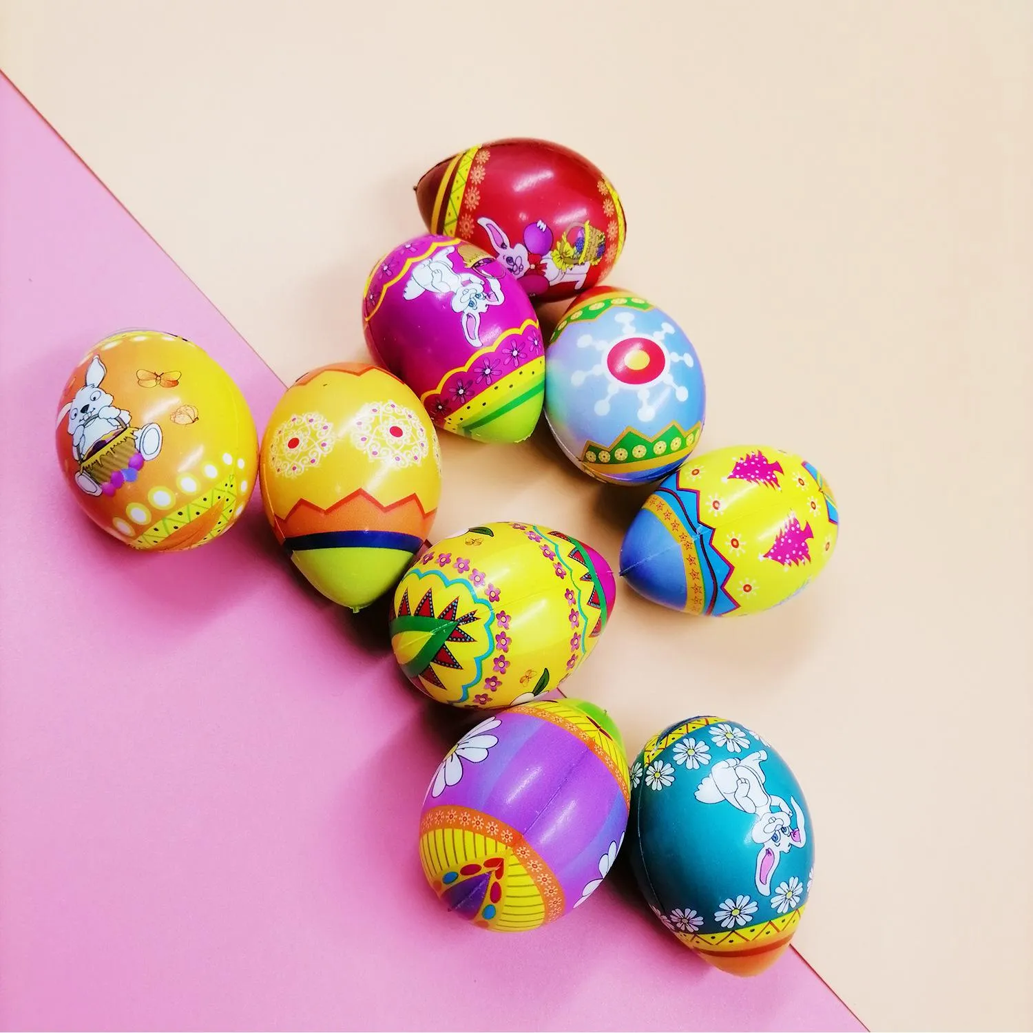 Simulation Colorful Eggs Easter Chick Egg Party Happy Easter Day Decor For Home 2022 Kids Ester Gifts Favor Spring Hunting Part