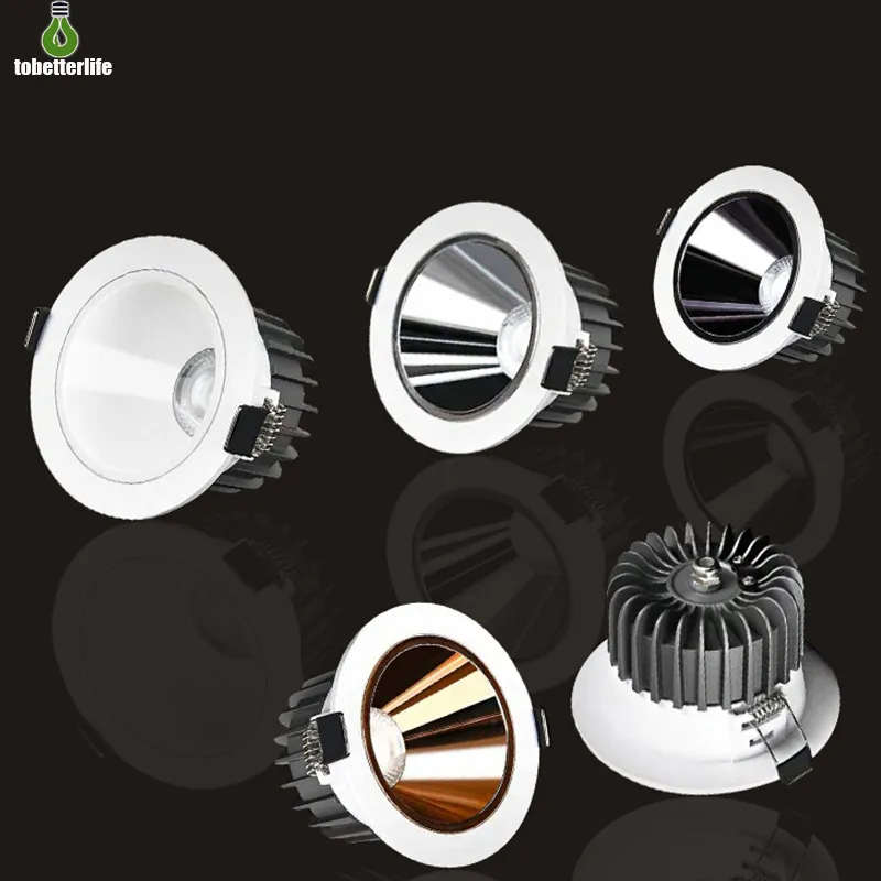 IP65 Wodoodporna LED Downlight 7 W 12W Absed Lampa Lampa Lampka Lampka Anti-Fog Dla WC Łazienka Kuchnia Dom 80mm