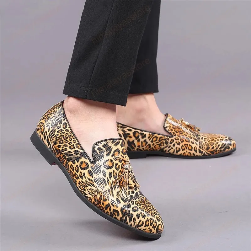 Leopard discount men shoes