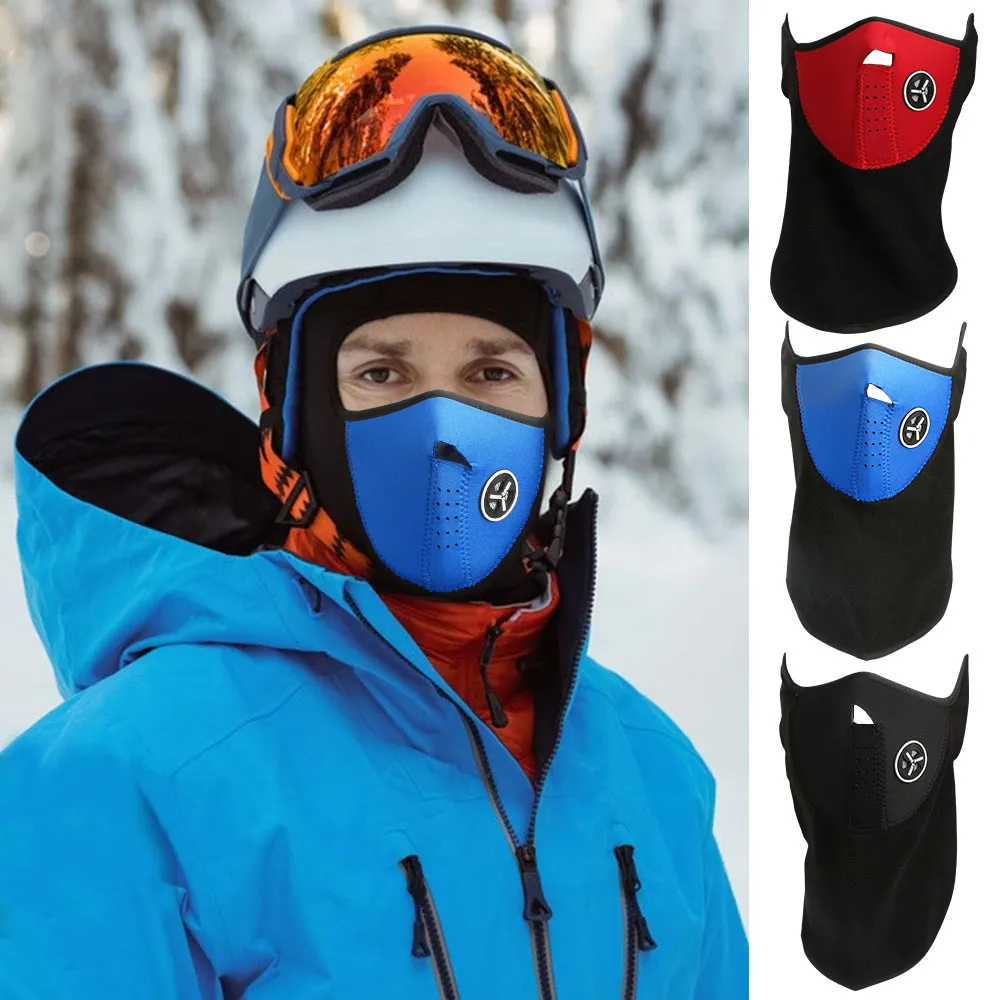 Cagoule Masque De Ski Hiver Chapeau Polaire Utilisation Polyvalente Ski  Masque Unisexe Chaud Couvre-Visage Cache-Cou pour Moto