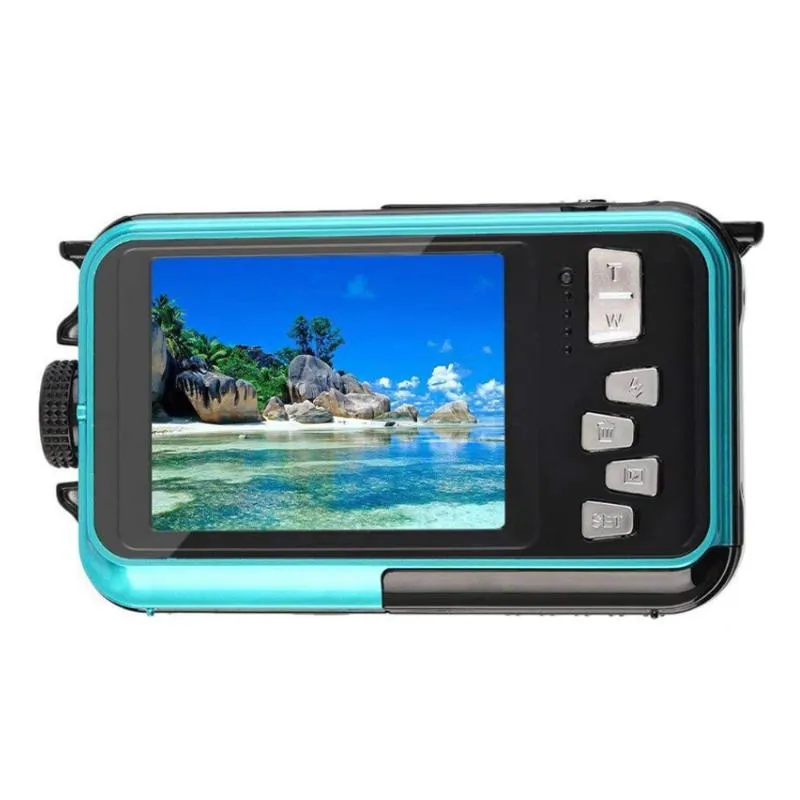 Full HD Wodoodporna cyfrowa kamera Podwodna kamera 24 MP Rejestrator wideo Selfie Dual Ekran DV Nagrywanie