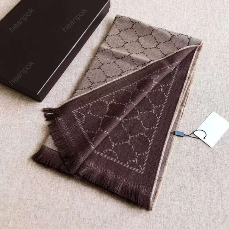 Luksusowy projektant Wełna Szalik Dla Kobiet Marka Klasyczne Projektanci Pashmina Szaliki 180 * 47 cm Męskie Szaliki Listy G Moda Kobiety Szalik Jedwab