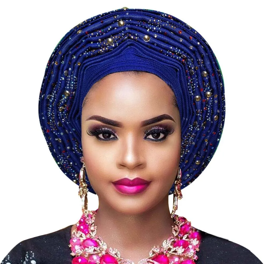 Aso oke gele african headtie nigerian headtie auto gele women headwrap lady wedding turban (12)