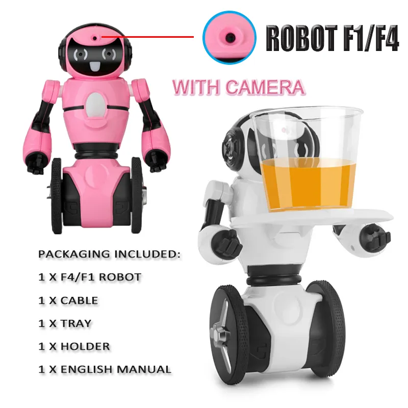 Inteligente Smart Robot AI avec caméra Bras robotique Balance d'obstacle évasion Puzzle Puzzle Playmate Mini Vecteur RC Robot Toy Kidsgift LJ201105