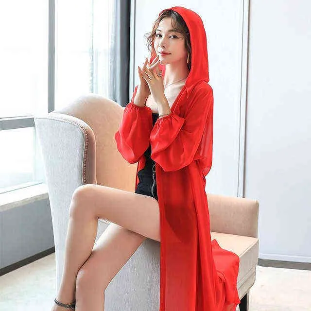 Cardigan Floreale Kimono Donna – Copricostume Leggero Con Maniche A Sbuffo, Morbido Chiffon, Boho Chic