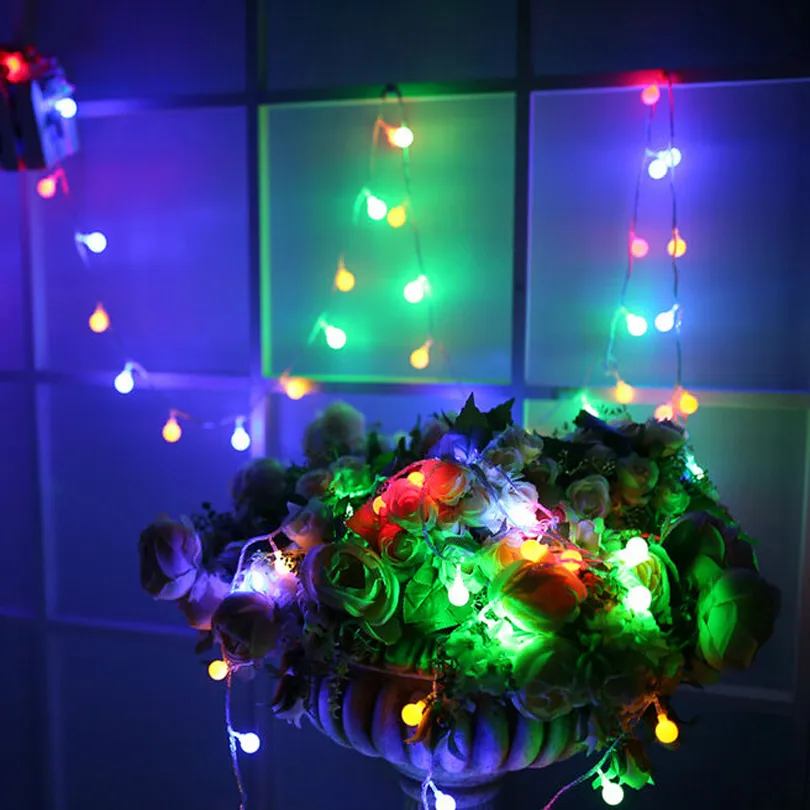 led ball string lights