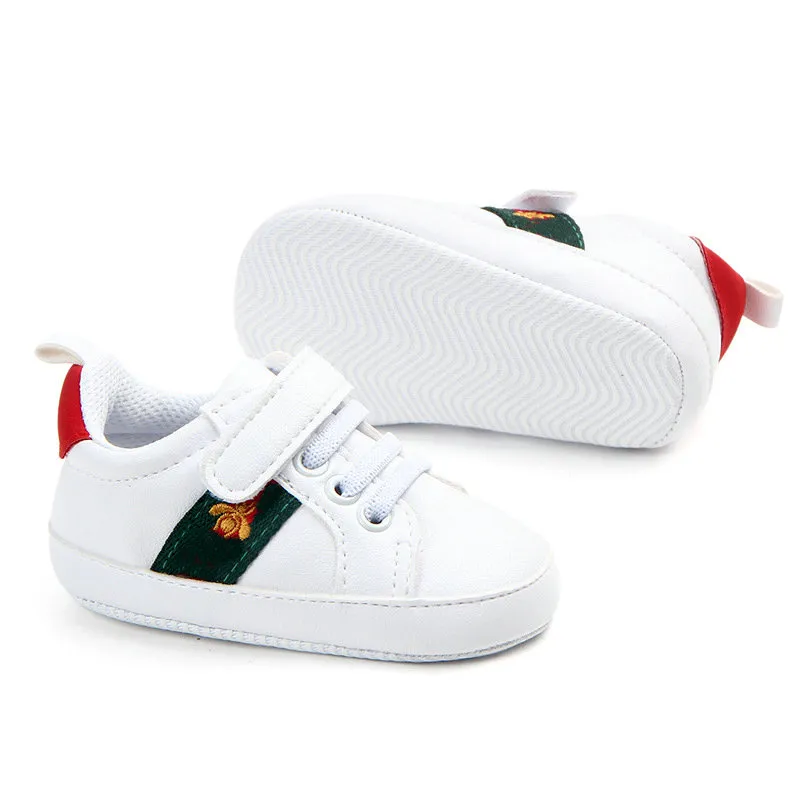 Nouveau-né bébé chaussures garçons premiers marcheurs chaussures nourrissons fond souple antidérapant Prewalker baskets 0 18 mois cadeau. Livraison gratuite