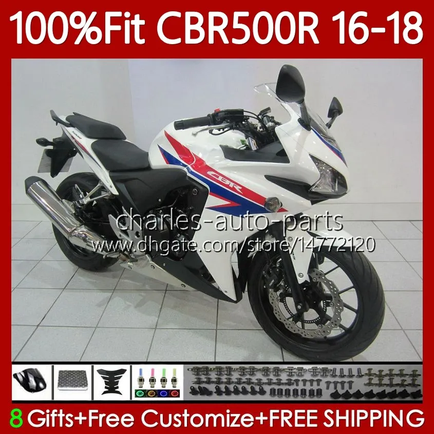 ホンダCBR500 CBR 500 R RR CC 500R 500CC CBR500R 16 17 18 BODY 111NO.52 CBR500RR 2017 2018 CBR500CC 16-18 OEM Bodywork White Blue