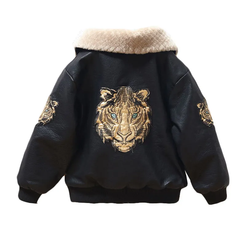 Baby Mädchen Junge Frühling Herbst Winter PU Mantel Jacke Kinder Mode Leder Jacken Kinder Mäntel Over Kleidung