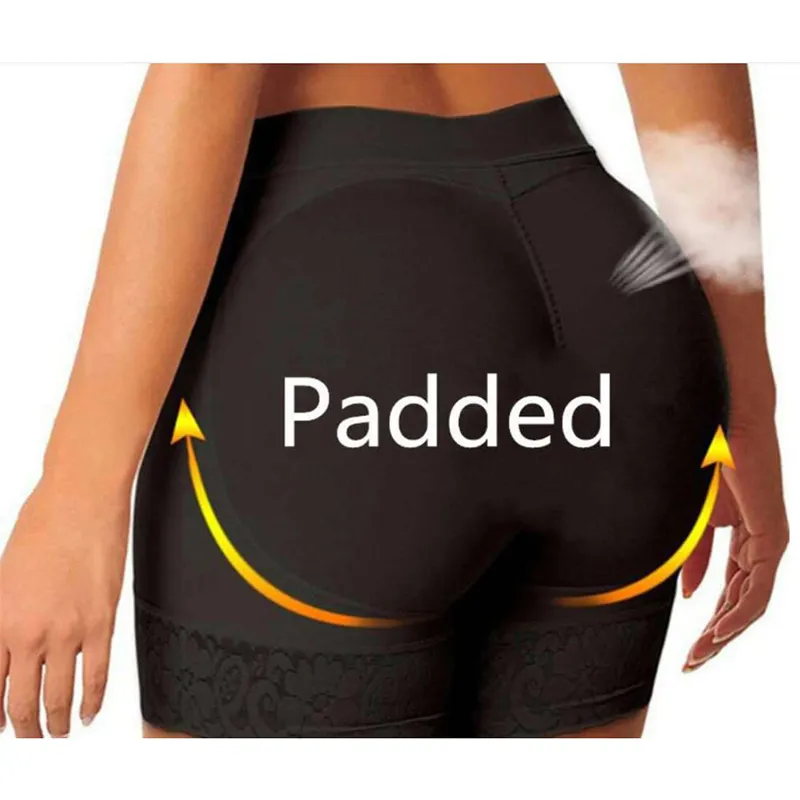 Womens Padded Buttocks Size Enhancer Boxers With Lifters And Hip