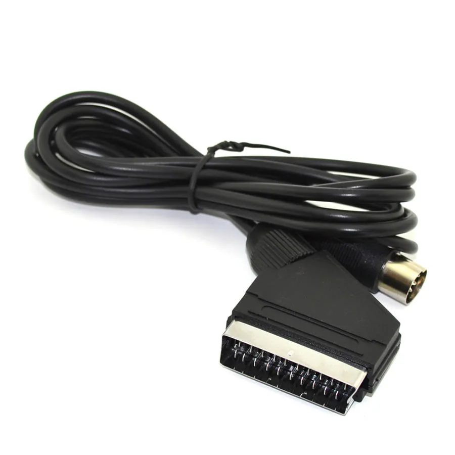 1,8 M / 6FT RGB Scart Cable AV Wersja C-Pin C-PIN 9 PEP Wtyczka Ołowiowa Audio Złącze wideo do SEGA Genesis 2 Mega Drive MD NTSC US