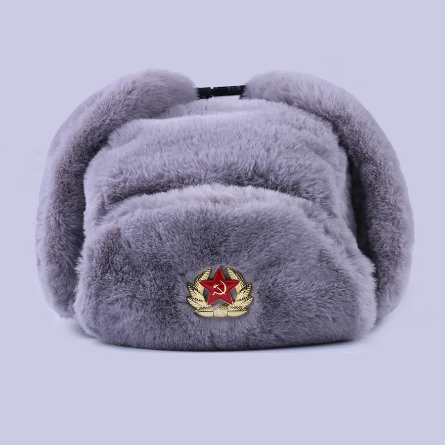 Dazoriginal Cappello Russo Colbacco Donna Ushanka Pelle Pelliccia