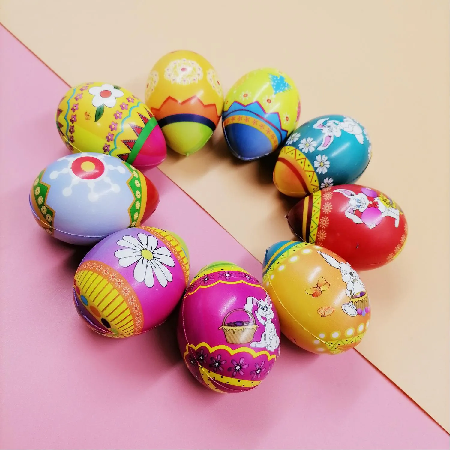 Simulation Colorful Eggs Easter Chick Egg Party Happy Easter Day Decor For Home 2022 Kids Ester Gifts Favor Spring Hunting Part