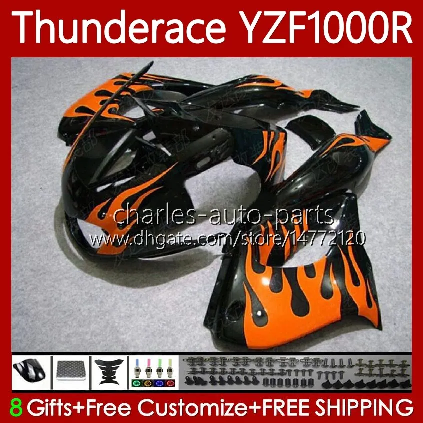 yamaha yzf1000r thunderace yzf 1000r 1000 R 96-07 Bodywork 87NO.150 ZF-1000R 96 97 98 99 00 01 오렌지 불꽃 YZF1000-R 02 03 04 05 06 07 1996 2007 Fairings Kit