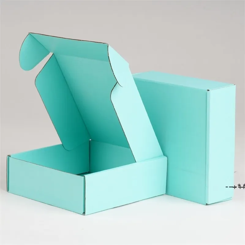 Newcorreugated Paper Boxes Färgad presentförpackning Förpackning Folding Fyrkantig Förpackning Smycken Förpackning Kartonglåda 15 * 15 * 5cm RRA11151