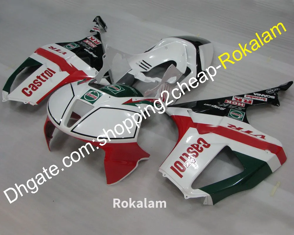 Kit de justo para Honda VTR1000 RC51 SP1 SP2 RVT1000R 2000 2001 2002 2003 2005 2006 Branco Red Green Motocicleta Cowling