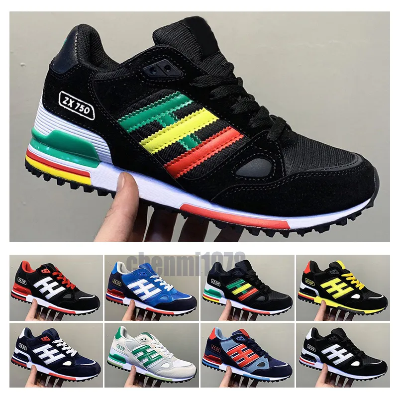 Running Shoes Designers Sneakers zx 750 das mulheres dos homens Azul Vermelho Branco respirável Athletic Outdoor Sports Jogging Walking Shoes 36-45 c78