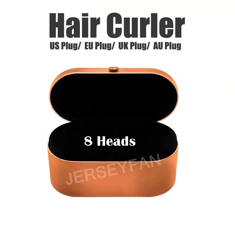 Rizador de pelo de alta calidad, herramientas profesionales de salón, versión UE/EE. UU./REINO UNIDO/AU, rizador de 8 cabezas con caja de regalo