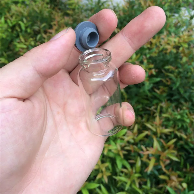 20ml Glass Bottles with Silicone Rubber Stopper Bottles Jars Vials for Liquid Leakproof Storage Bottles2