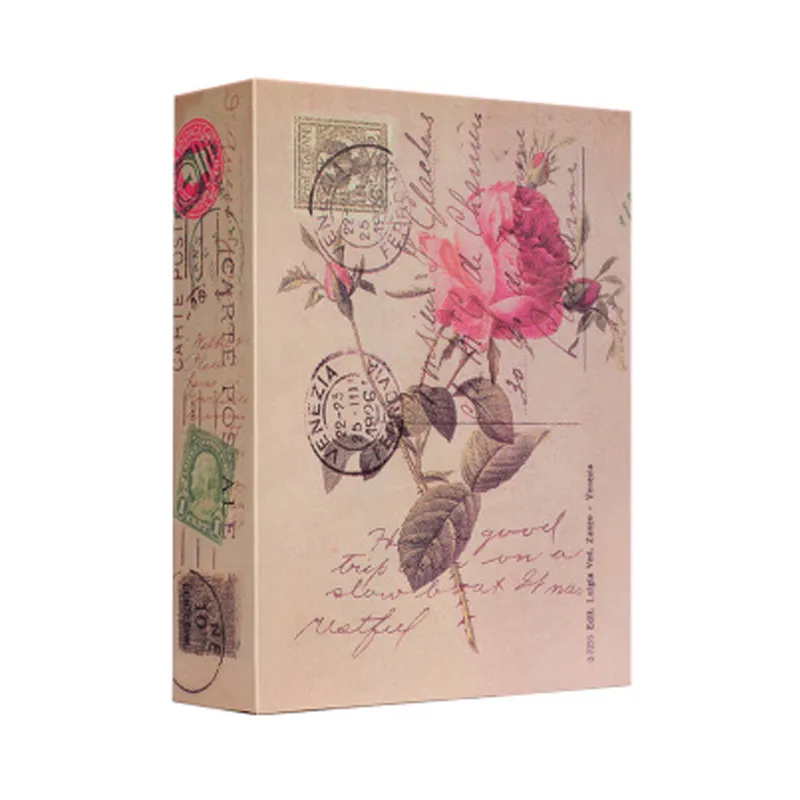 Book Case Safe Rose Color Small Sized Diversion Book Safe Storage Box, Dictionary Secret Safe Can With Security Combination Lock/Key, Diversion Book Hidden Safe (Key, Rose Secret Book Storage