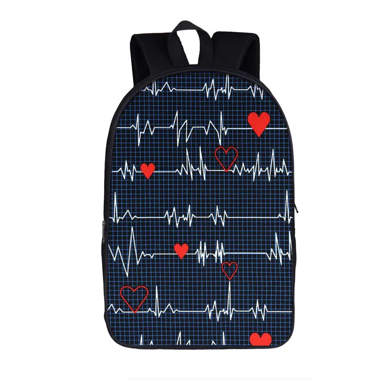Black Nurse With Crown Backpack For Teenager Girls Children School