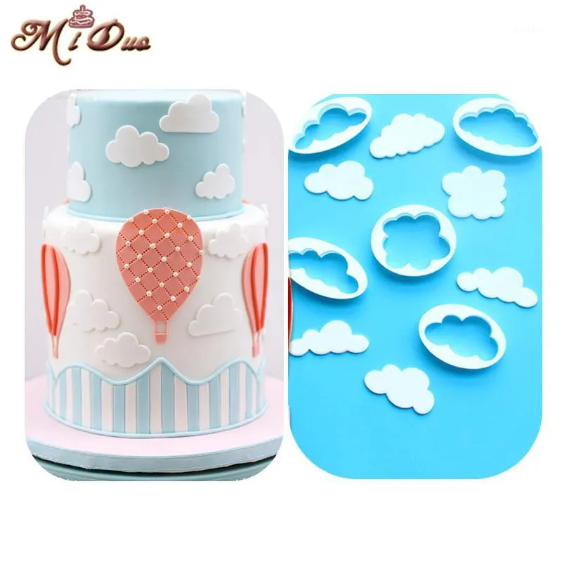 Baking & Pastry Tools Wholesale- Cloud Plastic Cake/Cookie/Biscuits Cutter Mold Sugarcraft Cake Decorating Fondant Icing Cutters Decoration