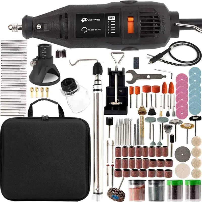 180W Mini Dremel Electric Drill Tools med flexibla axel Tillbehör Borr Bit Verktyg Graver Rotary Power Tool Y200323