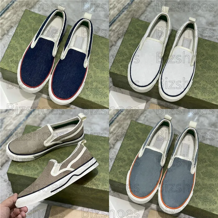 Tennis 1977 Designers Shoe Beige Ebony Classic Canvas Luxurys Slip-On Sneaker Low Top Lace-Up Rubber Sole Casual Sports Runner Sneakers