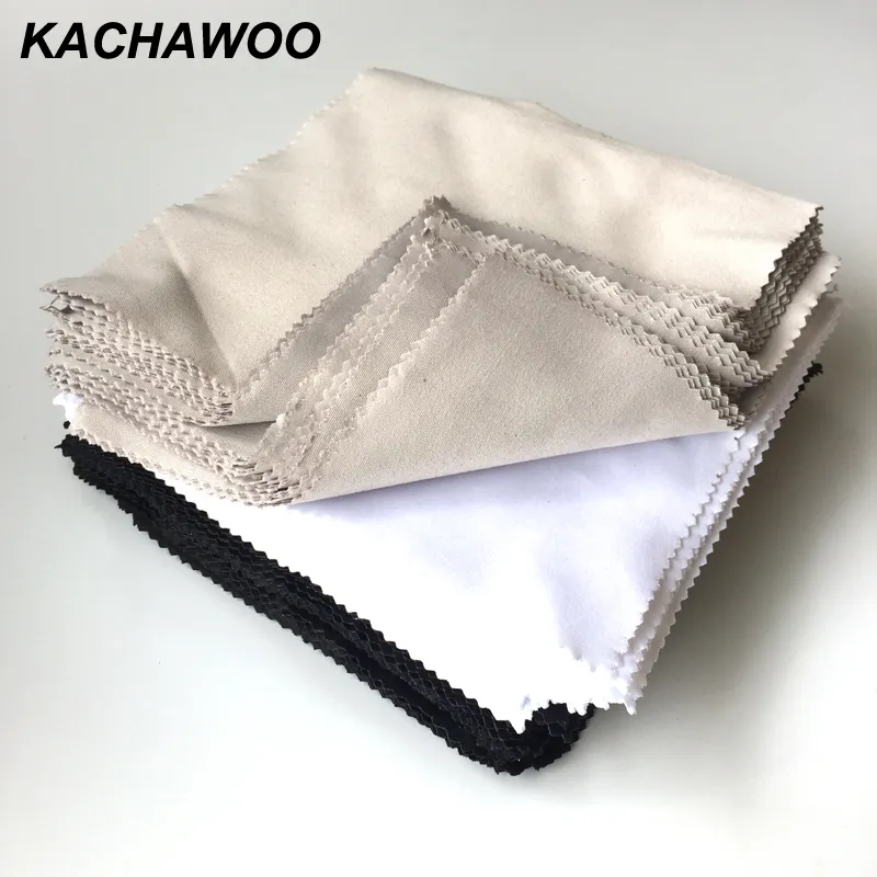 KACHAWOO 100PCS NEED 1 MICROFIBER Glasögon Rengöringsduk Glasögon Vit Grå Svart Solglasögon Cleaner Wipes Wholesale 201021