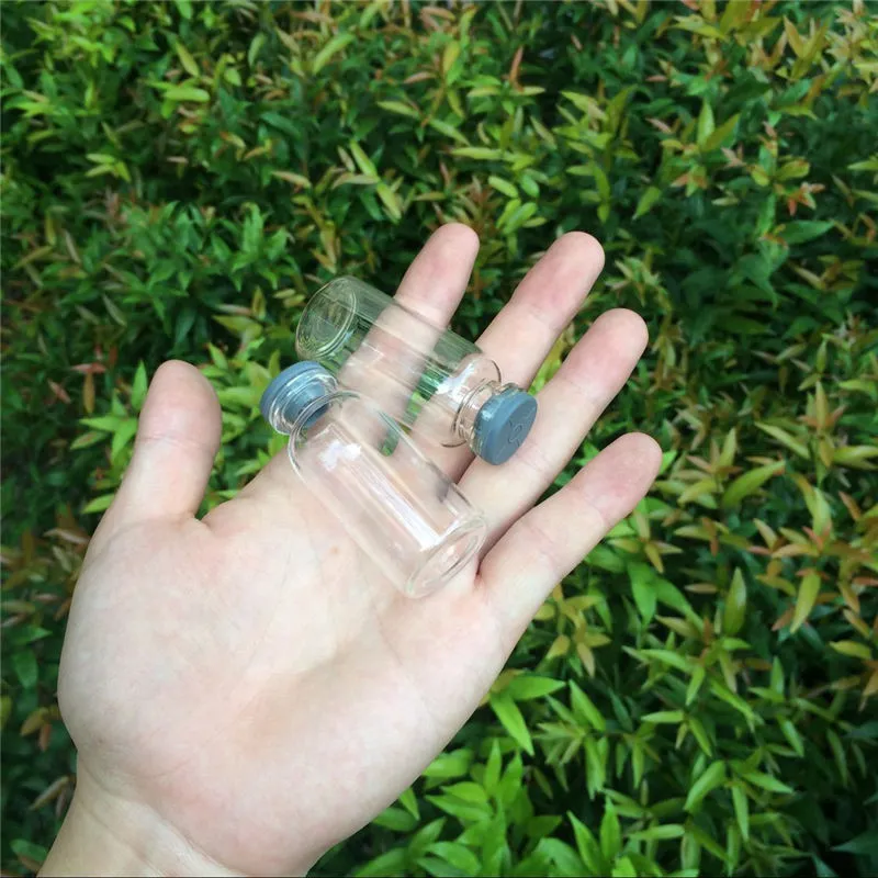 20ml Glass Bottles with Silicone Rubber Stopper Bottles Jars Vials for Liquid Leakproof Storage Bottles1