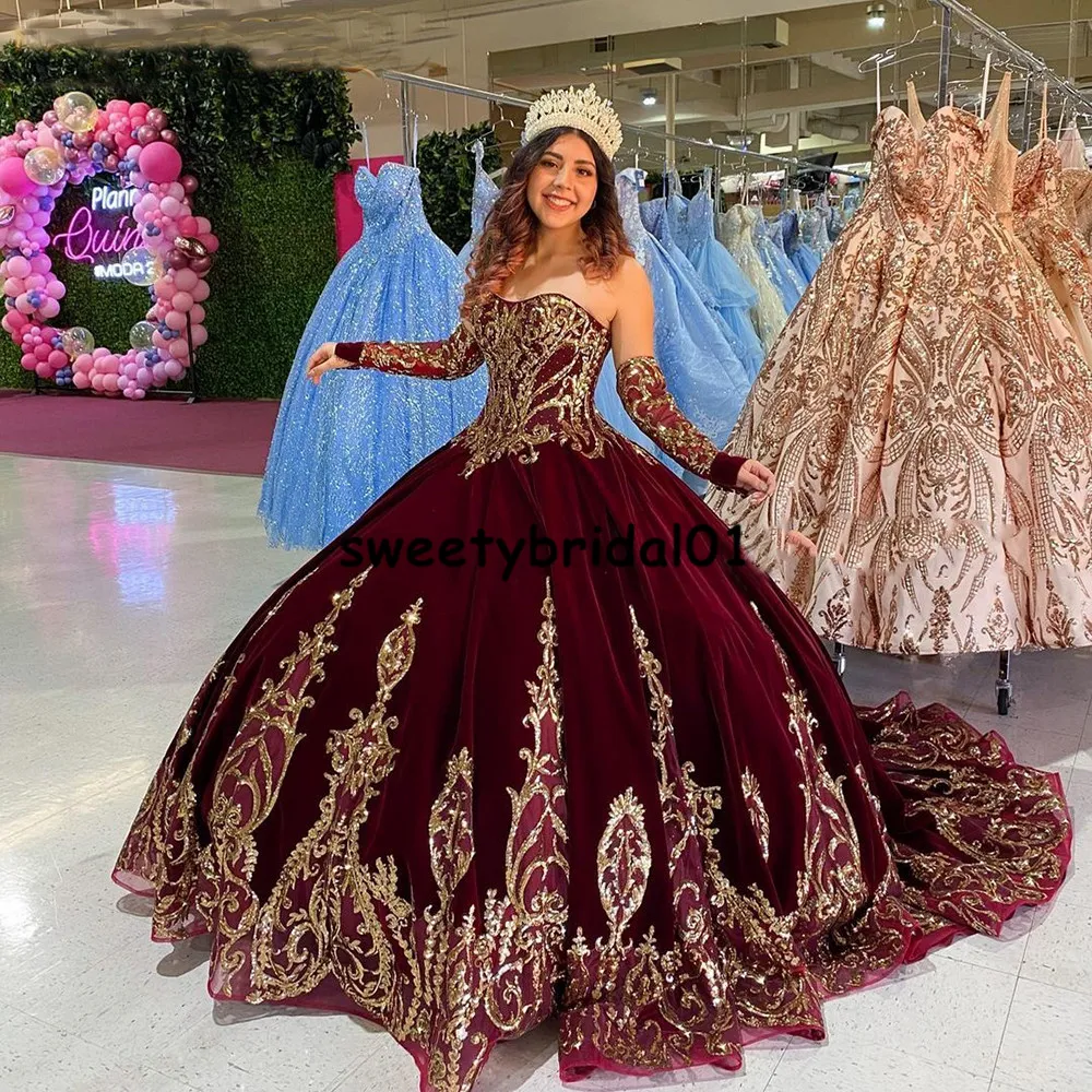 burgundy quince dress