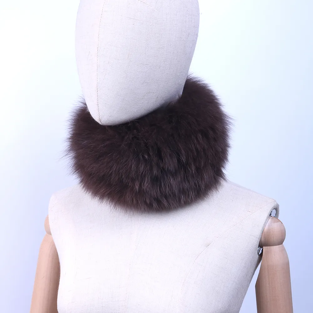 thumbnail image 2 of FEIMANYUAN Real Fox Fur Scarf – Multicolor, Vintage, Handmade – Women’s Winter Wrap 2 of 3