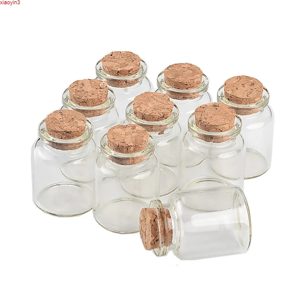Bottiglie di vetro mini trasparenti da 15 ml 30 * 40 * 17mm con tappo in sughero Vasetti vuoti artigianali Cancella 50 pz / lotto Spedizione gratuita alta qualità