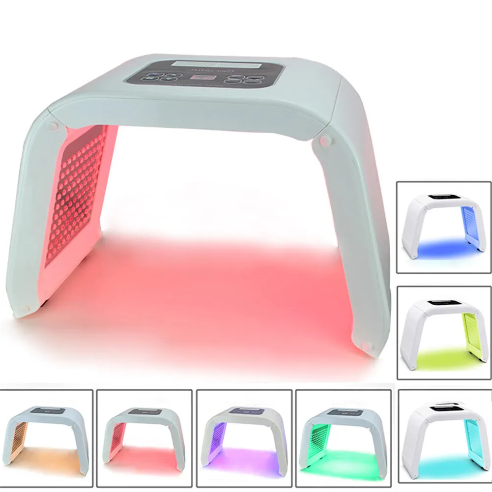 TM-LM014 7 luce LED maschera facciale luce PDT per la macchina per la bellezza della pelle del corpo per il ringiovanimento della pelle del viso pulsante a sfioramento della macchina per il trattamento dell'acne