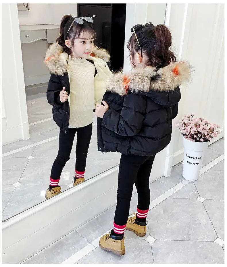 Kids Warm Coat Girl Toddler Girl Winter Coat - Windproof Fleece Jacket For Girls 4T Outerwear Toddler 4T Clothing