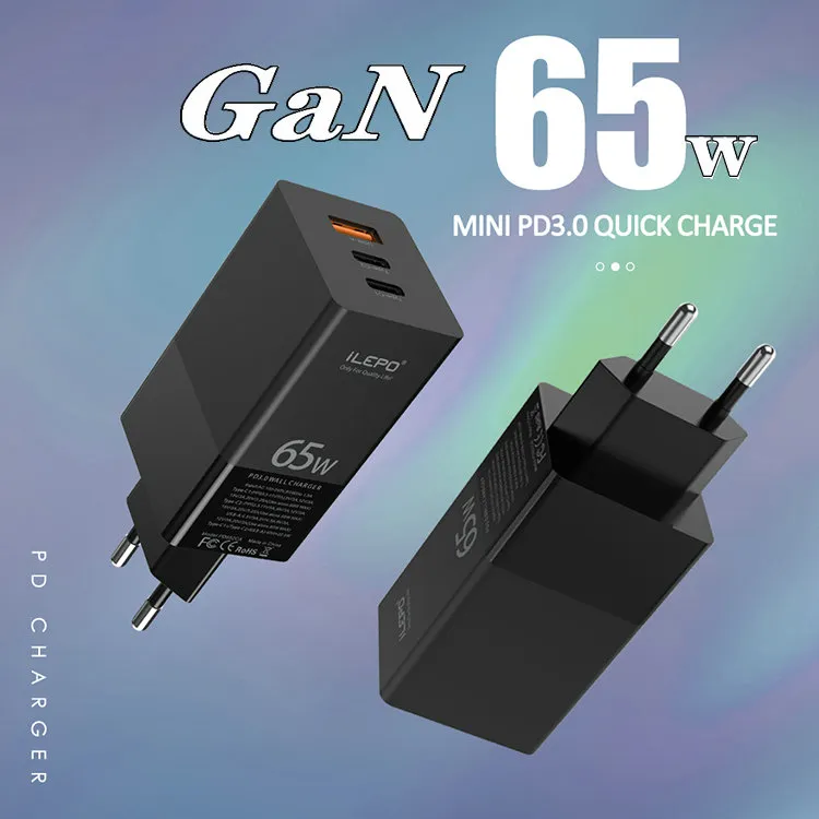 1 조각! 65W USB-C 스마트 충전기 전원 공급 3.0 MOSFET(슈퍼 실리콘) 포함 USB C 노트북, 스마트폰 등을 위한 기술 공급 소매 상자