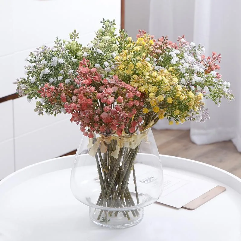 Decorative Flowers & Wreaths 35cm Artificial Small Star Simulation Plastic Plants Floral For Home Decor Wedding Table Flower Decoration