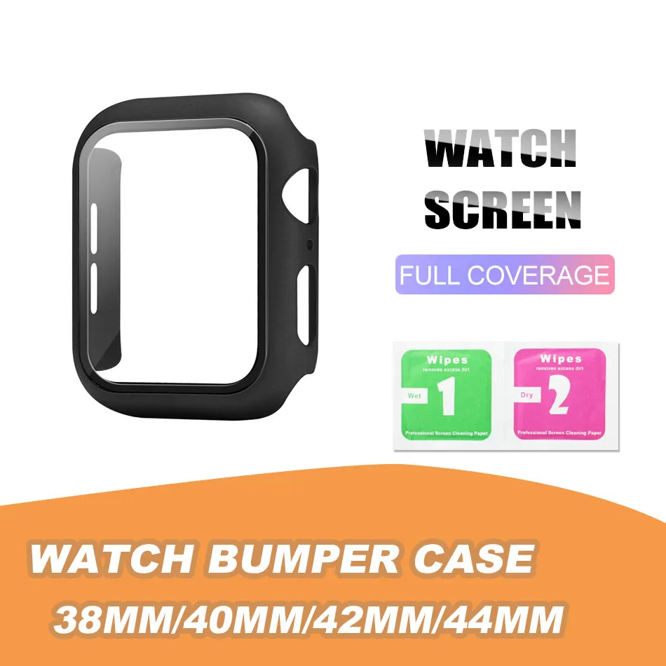 Apple Watch Case with Screen Protector for Apple Watchカバーシリーズ8/7/5/4/3/2/1 Ultra Fullカバレッジケース38 40 42 44mm 41mm 45mm 49mm小売ボックス