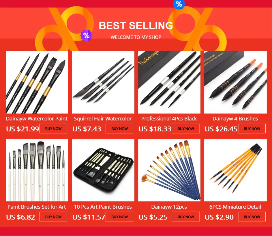 12PCS Professional Paint Brush, Fine Line Brushes, Drawing