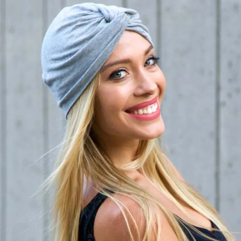 Хлопок Пересечение Женщины Череп CPA CPA Pure Color Turban Cap Витая Шляпа 10 Цветов Мода Головные уборы